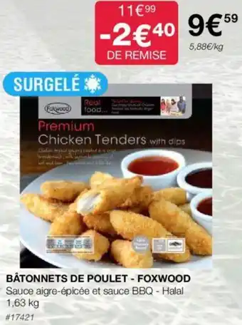 Costco BÂTONNETS DE POULET - FOXWOOD offre