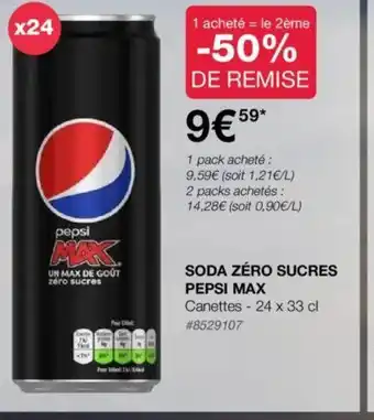 Costco SODA ZÉRO SUCRES PEPSI MAX offre
