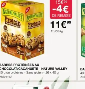 Costco BARRES PROTÉINÉES AU CHOCOLAT/CACAHUÈTE - NATURE VALLEY offre