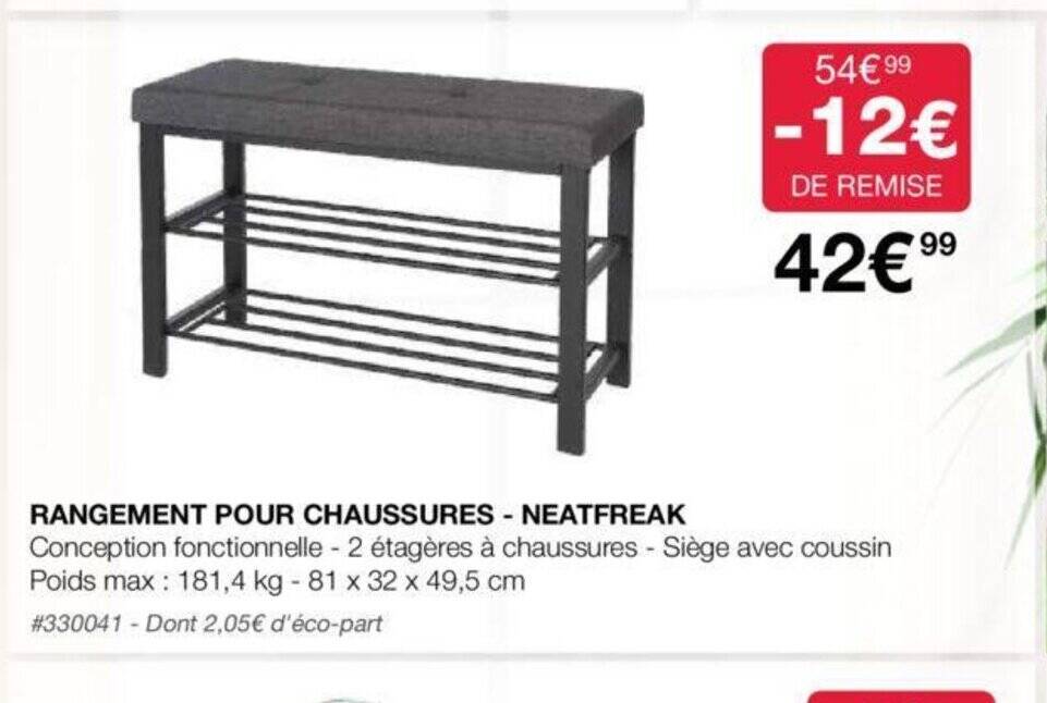 Promo RANGEMENT POUR CHAUSSURES NEATFREAK chez Costco