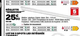 Brico Dépôt RÉGLETTE "MINIDOKA offre