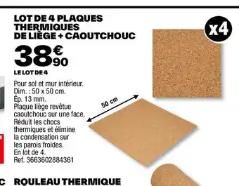 Brico Dépôt LOT DE 4 PLAQUES THERMIQUES offre
