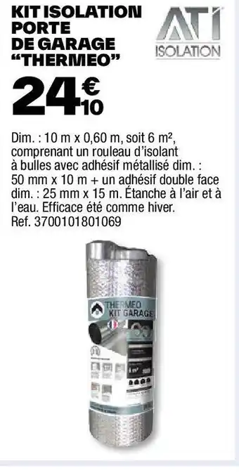 Brico Dépôt KIT ISOLATION PORTE DE GARAGE "THERMEO" offre