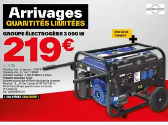Brico Dépôt GROUPE ÉLECTROGÈNE 3 000 W offre