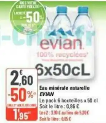 G20 Eau minérale naturelle EVIAN offre