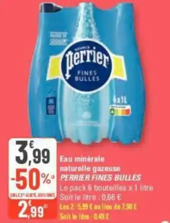 G20 Eau minérale naturelle gazeuse %PERRIER FINES BULLES offre