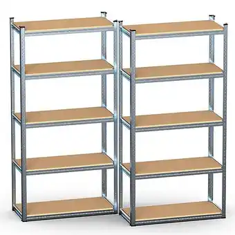 Bricorama VOUNOT Lot de 2 etageres de rangement charge lourde robuste 5 niveaux 180x90x40cm offre