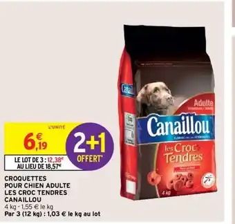 Intermarché Croquettes Pour Chien Adulte Les Croc Tendres Canailou offre