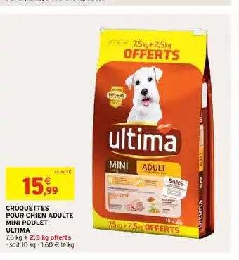 Intermarché Croquettes Pour Chien Adulte Mini PouletUltima offre