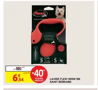 Laisse Flexi Neon 5M Sait Bernard