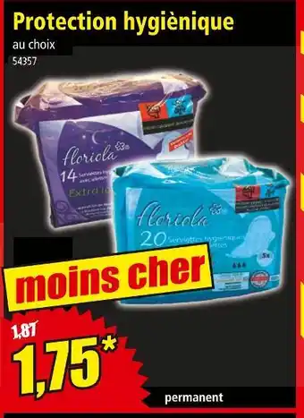 Norma Floriola Protection hygiènique offre
