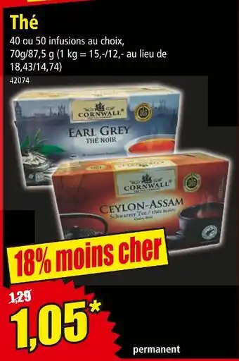 Norma CORNWALL Thé offre