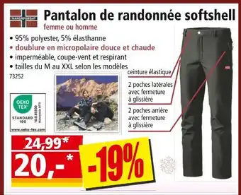 Norma NANGAPARBAT Pantalon de randonnée softshell femme ou homme offre