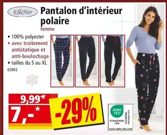 Norma ElleNor Pantalon d’intérieur polaire femme offre