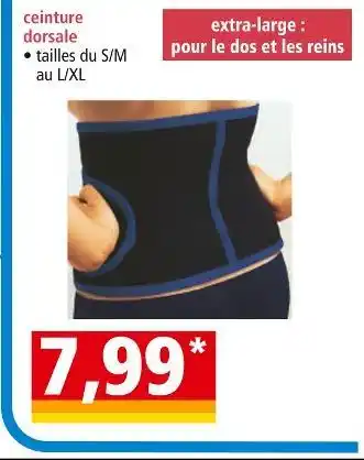 Norma Topfit Ceinture dorsale offre