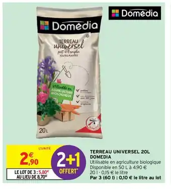 Intermarché Terreau Universek 20 L Domedia offre