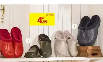 Intermarché Sabots Fourrés Adulte offre
