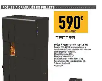 Brico Cash Tectro Poêle à Pellets offre