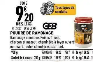 Brico Cash Poudre De Ramonage Geb offre
