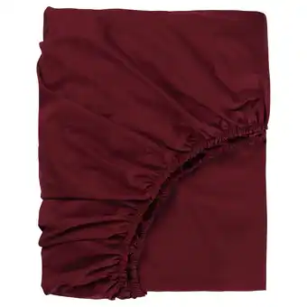 IKEA Dvala Drap housse, rouge foncé, 90x200 cm offre