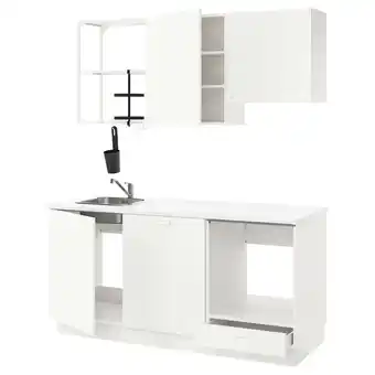 IKEA Enhet Cuisine, blanc, 183x63.5x222 cm offre