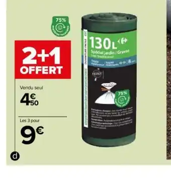 Carrefour Market 8 Sacs Spécial Jardin 130L offre