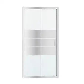 Castorama Porte de douche coulissante GoodHome Beloya miroir 100 cm offre