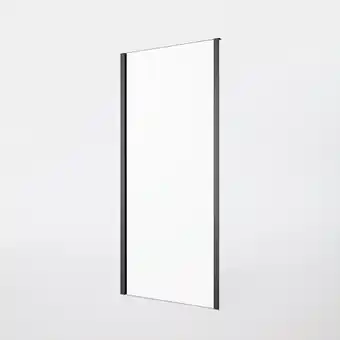Castorama Paroi de douche fixe noir GoodHome Beloya transparente 90 cm offre