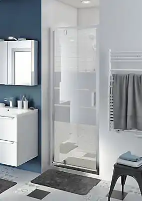 Castorama Porte de douche pivotante GoodHome Beloya miroir 80 cm offre