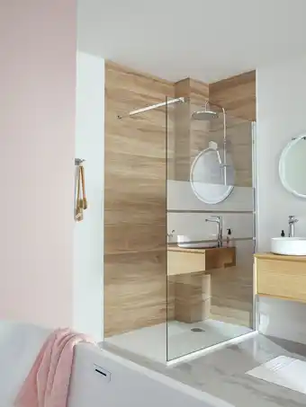 Castorama Paroi de douche à l'italienne GoodHome Beloya miroir 120 cm offre