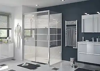 Paroi de douche fixe GoodHome Beloya miroir 90 cm