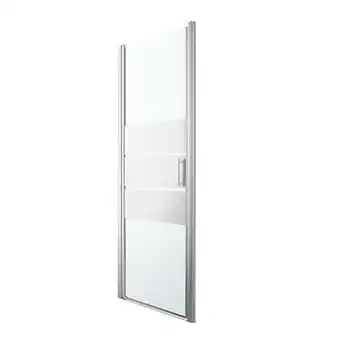 Castorama Porte de douche pivotante ouverture totale GoodHome Beloya miroir 80 cm offre