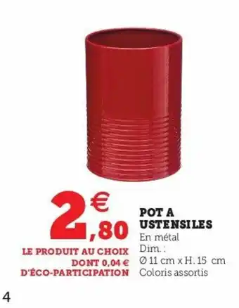Super U Pots A Ustensiles offre