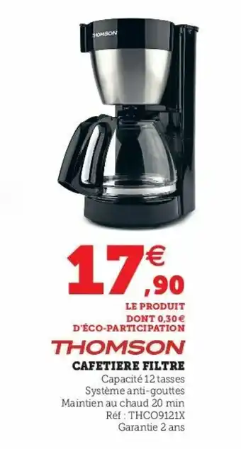 Super U Cafetiere Filtre offre