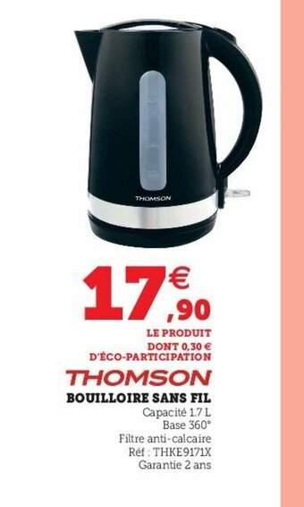 Super U Bouilloire Sans Fil offre
