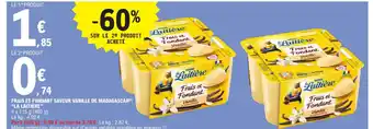 E.Leclerc FRAIS ET FONDANT SAVEUR VANILLE DE MADAGASCAR LA LAITIÈRE" offre