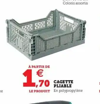 Super U Cagette Pliable offre