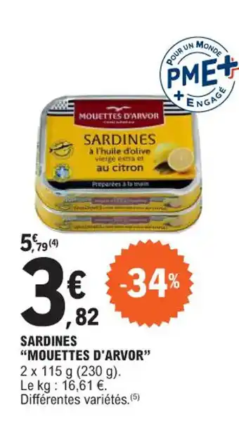 E.Leclerc SARDINES "MOUETTES D'ARVOR offre