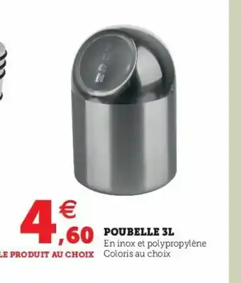 Super U Poubelle 3 L offre