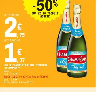E.Leclerc JUS DE POMME PÉTILLANT L'ORIGINAL "CHAMPOMY" offre