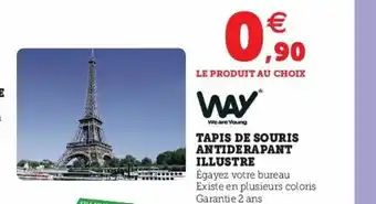Super U Tapis De Souris Antiderapant Illustre offre