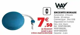 Super U Enceinte Nomade offre