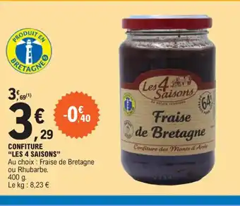 E.Leclerc CONFITURE "LES 4 SAISONS" offre