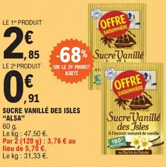 E.Leclerc SUCRE VANILLÉ DES ISLES "ALSA" offre