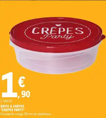 E.Leclerc L'UNITÉ BOITE À CRÊPES "CREPES PARTY" offre