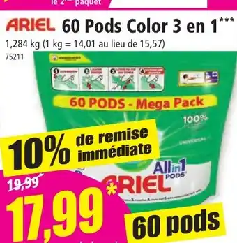 Norma ARIEL 60 Pods Color 3 en 1 offre