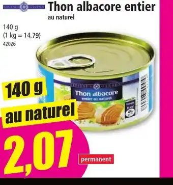 Norma Thon albacore entier offre