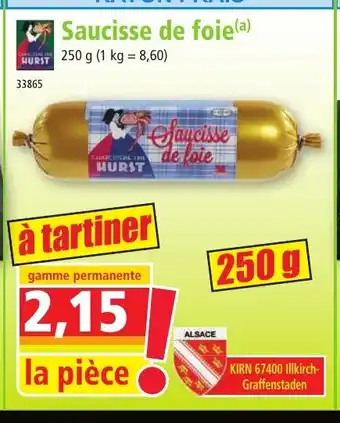 Norma Saucisse de foie offre