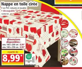 Norma Nappe en toile cirée offre