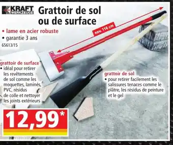 Norma KRAFT Grattoir de sol ou de surface offre